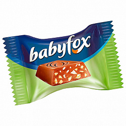 Конфеты шоколадные BABYFOX "mini" с фундуком в молочном шоколаде 500 г., КЕК806