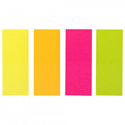 Закладки клейкие неоновые BRAUBERG бумажные, 50х20 мм, 200 штук (4 цвета х 50 листов), 111363