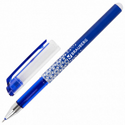 Ручка стираемая гелевая + 5 стержней, BRAUBERG "REWIND", СИНЯЯ, игольчатый наконечник 0,5 мм, линия письма 0,35 мм, блистер, 144096