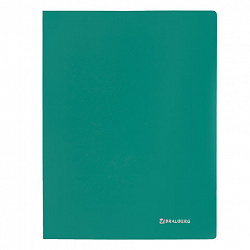 Папка с металлическим скоросшивателем BRAUBERG стандарт, зеленая, до 100 листов, 0,6 мм, 221631