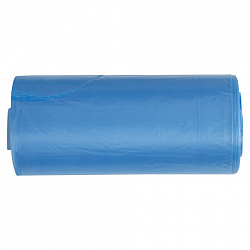 Мешки для мусора с ушками LAIMA "ULTRA" 35 л синие, в рулоне 30 шт. прочные, ПНД 11 мкм, 50х65 см, 607684