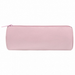 Пенал-тубус BRAUBERG, с эффектом Soft Touch, мягкий, пастельно-розовый, 22х8 см, 272299