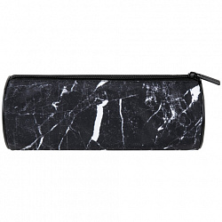 Пенал-тубус BRAUBERG, с эффектом Soft Touch, мягкий, "Black marble", 22х8 см, 271569