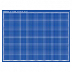 Коврик (мат) для резки BRAUBERG EXTRA 5-слойный, А2 (600х450 мм), двусторонний, толщина 3 мм, синий, 237176
