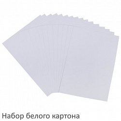 Набор картона и бумаги А4 ТОНИРОВАННЫЕ (белый 16 л., цветной 64 л., бумага 20 л.), BRAUBERG, 115091