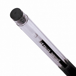 Ручки гелевые с грипом BRAUBERG "EXTRA GT", ЧЕРНЫЕ, НАБОР 4 штуки, стандартный наконечник 0,5 мм, линия 0,35 мм, 143924