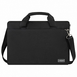 Сумка портфель HEIKKI PROFITABLE (ХЕЙКИ) с отделением для ноутбука 14", багаж лента, черная, 26х36х3 см, 272598