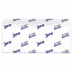 Полотенца бумажные 200 шт., PROtissue (H3) PREMIUM, 2-слойные, белые, КОМПЛЕКТ 20 пачек, 22х21 см, V-сложение, С197, C197