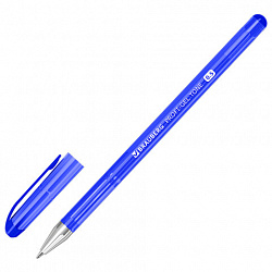 Ручка гелевая BRAUBERG "Profi-Gel TONE", СИНЯЯ, линия письма 0,4 мм, стандартный наконечник 0,5 мм, тонированный корпус, 144128