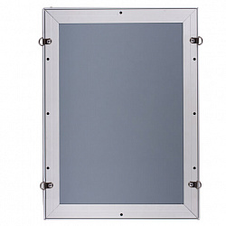 Рамка настенная для рекламы, А4 (210х297 мм), алюминиевый профиль, прижимные стороны, BRAUBERG, 232203
