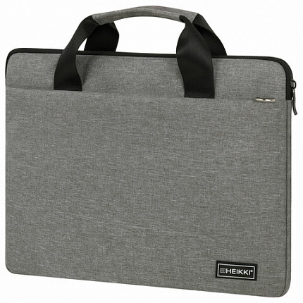 Сумка портфель HEIKKI PROFITABLE (ХЕЙКИ) с отд. для ноутбука 14", багаж лента, сер, 26х36х3 см, 272597