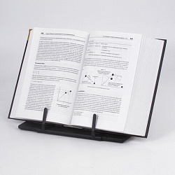 Подставка для книг и учебников BRAUBERG, регулируемый наклон, металл/пластик, черная, 237446