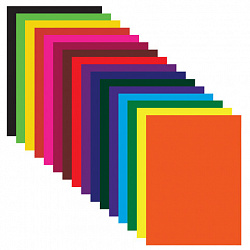 Цветная бумага А4 газетная, 16 листов 16 цветов, на скобе, ПИФАГОР, 200х280 мм, "Кот-мушкетер", 113540