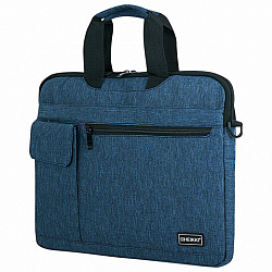 Сумка портфель HEIKKI NOVATION (ХЕЙКИ) с отделением для ноутбука 13-14", синяя, 28х38х3 см, 272593