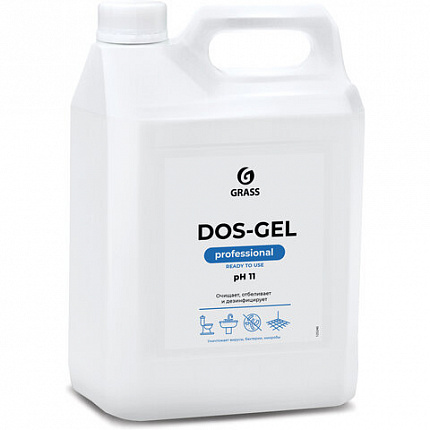 Средство для уборки санитарных помещений 5,3 кг GRASS DOS GEL, дезинфицирующее, концентрат, 125240
