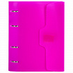 Тетрадь на кольцах А5 175х220 мм, 120 л., пластик, на липучке, с разделителями, BRAUBERG, Розовый, 404635