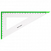 Набор чертежный большой BRAUBERG "FRESH ZONE" (линейка 30 см, 2 треугольника, транспортир) с салатовой шкалой, 210764