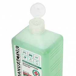 Антисептик для рук и поверхностей спиртосодержащий (70%) 1 л MANUFACTOR, дезинфицирующий, жидкость, флип-топ, N30834