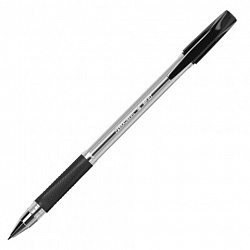 Ручка шариковая BRAUBERG "BP-GT", ЧЕРНАЯ, корпус прозрачный, евронаконечник 0,7 мм, линия письма 0,35 мм, 144006