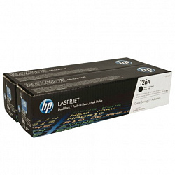 Картридж лазерный HP (CE310AD) CLJ CP1025/CP1025NW, №126A, КОМПЛЕКТ 2 шт., черный, оригинальный, ресурс 2х1200 страниц