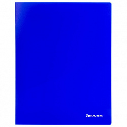 Папка с металлическим скоросшивателем и внутренним карманом BRAUBERG "Neon", 16 мм, синяя, до 100 листов, 0,7 мм, 227467