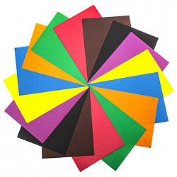 Цветная бумага А4 офсетная, 16 листов, 8 цветов, папка, индивидуальная упаковка, BRAUBERG KIDS, 200х290 мм, "Друзья", 115162