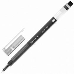 Ручка гелевая BRAUBERG "GL-2000", ЧЕРНАЯ, японские чернила, длина письма 2000 метров, линия письма 0,35 мм, 144217