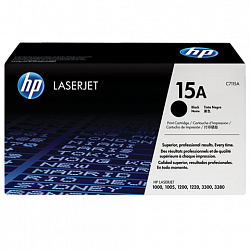 Картридж лазерный HP (C7115А) LaserJet 1000/1200/3300/3380 и другие, №15А, оригинальный, 2500 стр., С7115А