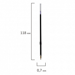 Стержень шариковый масляный BRAUBERG 118 мм, СИНИЙ, с ушками, узел 0,7 мм, линия письма 0,35 мм, 170359