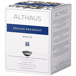 Чай ALTHAUS "English Breakfast" черный, 15 пирамидок по 2,75 г, ГЕРМАНИЯ, TALTHL-P00001