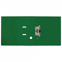 Папка-регистратор BRAUBERG "EXTRA", 75 мм, зеленая, двустороннее покрытие пластик, металлический уголок, 228573
