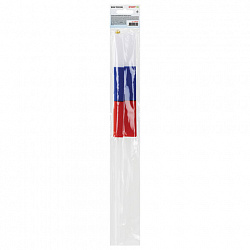 Флаг России ручной 20х30 см, без герба, с флагштоком, BRAUBERG/STAFF, 550181, RU13