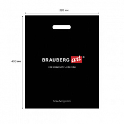 Пакет презентационно-упаковочный BRAUBERG ART, 32х40 см, усиленная ручка, 505500