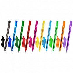 Ручки гелевые BRAUBERG "Extra Glide Gel", НАБОР 10 ЦВЕТОВ, трехгранные, игольчатый наконечник 0,7 мм, линия 0,5 мм, 144079