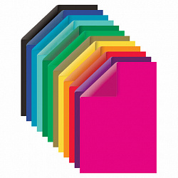 Картон цветной А4 2-сторонний МЕЛОВАННЫЙ, 24 листа, 12 цветов, BRAUBERG, 200х290 мм, 115167