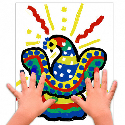 Краски пальчиковые пастельные для малышей от 1 года, 6 цветов по 40 мл, BRAUBERG KIDS, 192398