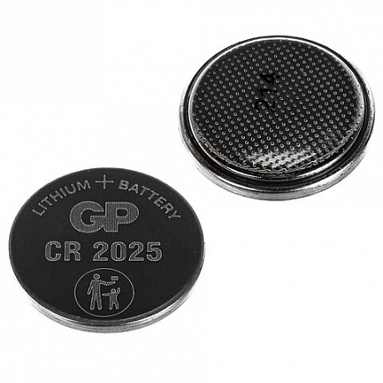 Батарейка GP Lithium CR2025, литиевая, 2 шт, блистер, CR2025-2CRU2