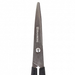 Ножницы BRAUBERG "Standard" 160 мм, черные, классической формы, 2-х сторонняя заточка, 237095