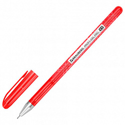 Ручка гелевая BRAUBERG "Profi-Gel PRO", КРАСНАЯ, линия письма 0,4 мм, игольчатый наконечник 0,5 мм, печать на корпусе, 144126