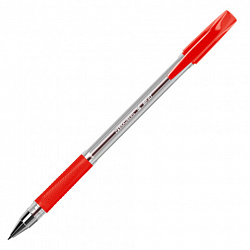 Ручка шариковая BRAUBERG "BP-GT", КРАСНАЯ, корпус прозрачный, евронаконечник 0,7 мм, линия письма 0,35 мм, 144007