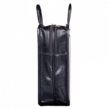 Портфель "Карьера", 36х31х7 см, искусственная кожа, 2 отделения, на молнии, черный