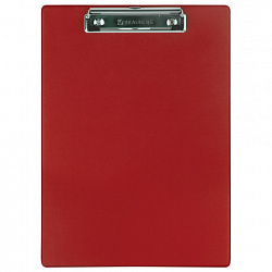 Доска-планшет BRAUBERG "NUMBER ONE" с прижимом А4 (228х318 мм), картон/ПВХ, БОРДОВАЯ, 232219