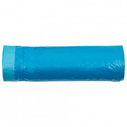 Мешки для мусора с завязками LAIMA "ULTRA" 60 л, синие, рулон 20 шт., прочные, ПНД 17 мкм, 60х70 см, 607692