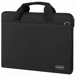 Сумка портфель HEIKKI PROFITABLE (ХЕЙКИ) с отделением для ноутбука 14", багаж лента, черная, 26х36х3 см, 272598