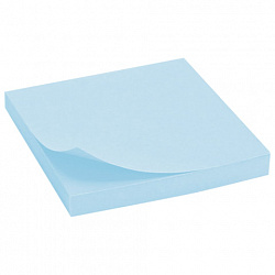 Блок самоклеящийся (стикеры) BRAUBERG, ПАСТЕЛЬНЫЙ, 76х76 мм, 100 листов, голубой, 122695