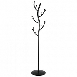 Вешалка-стойка "Дерево", 1,81 м, диск 37,5 см, 15 крючков, металл, черная, ВНП 211 Ч