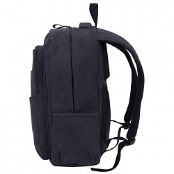 Рюкзак BRAUBERG DELTA универсальный, 2 отделения, холщовый, "Pulse", темно-серый, 44х30х14 см, 225296