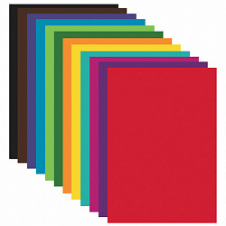 Картон цветной А4 МЕЛОВАННЫЙ, 24 листа,12 цветов, в папке, BRAUBERG KIDS, 203х283 мм, "Джунгли", 115158