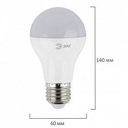 Лампа светодиодная ЭРА, 10 (70) Вт, цоколь E27, груша, теплый белый свет, 30000 ч., LED A60-10w-827-E27 R, Б0049634