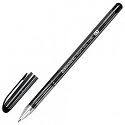 Ручка гелевая BRAUBERG "Profi-Gel TONE", ЧЕРНАЯ, линия письма 0,4 мм, стандартный наконечник 0,5 мм, тонированный корпус, 144127